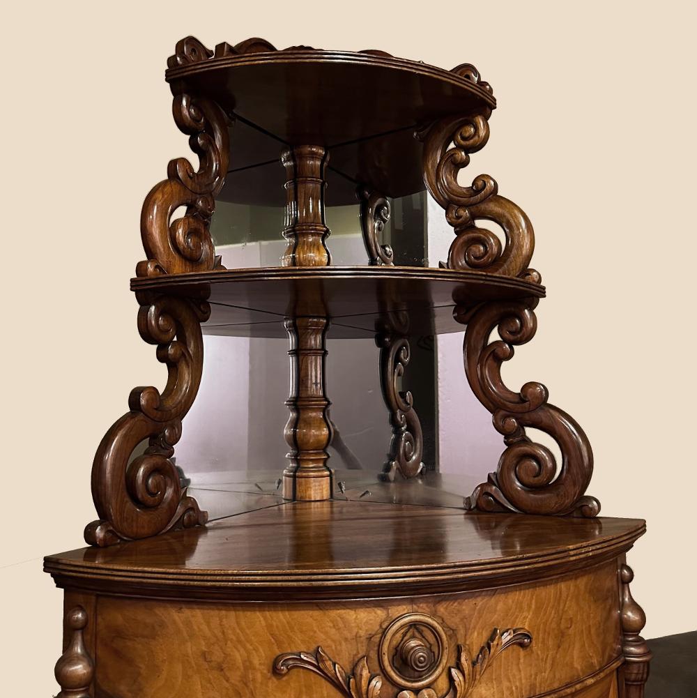 Paire d'armoires d'angle d'époque Napoléon III du 19ème siècle ~ Vaisseliers en vente 5