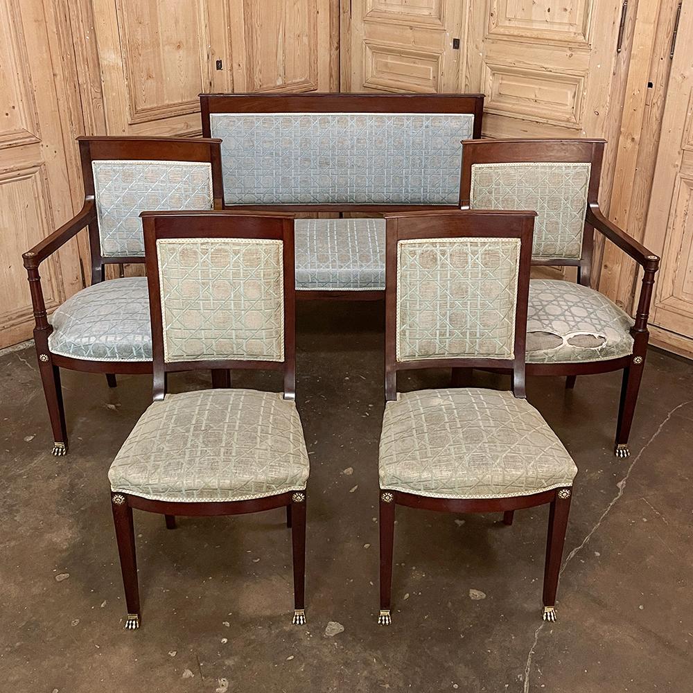Pair 19th Century French Napoleon III Period Mahogany Chairs For Sale 13