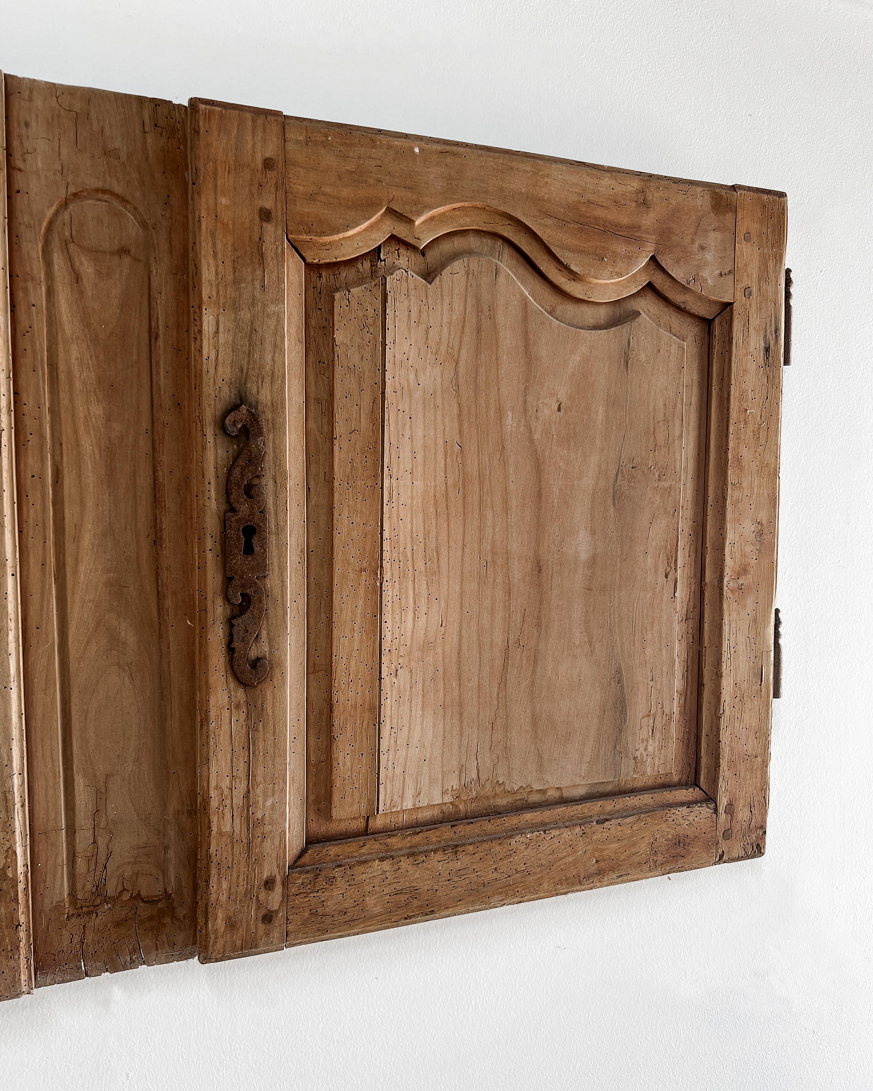 Pair 19th Century French Provincial Cupboard Doors For Sale 6