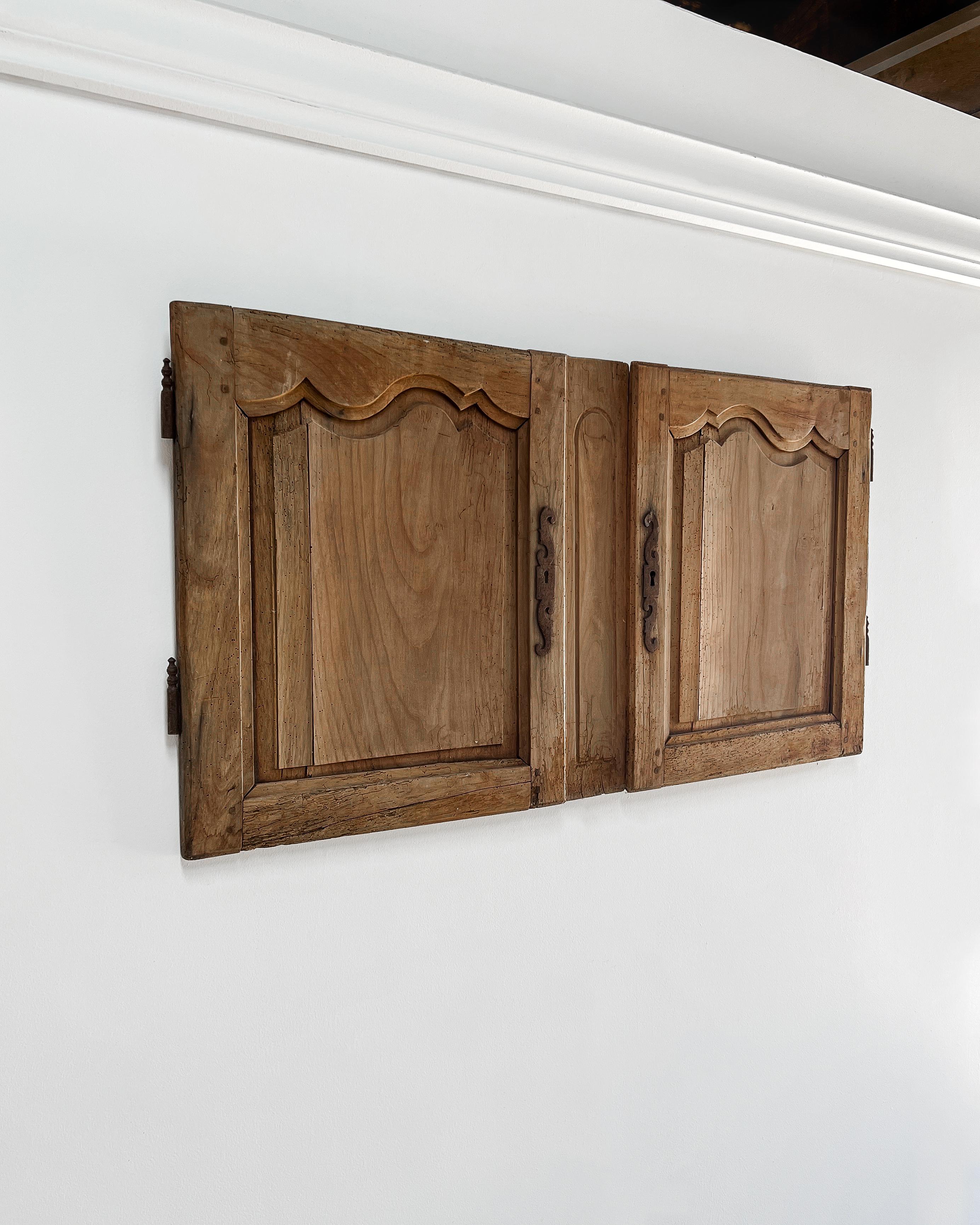 Fruitwood Pair 19th Century French Provincial Cupboard Doors For Sale