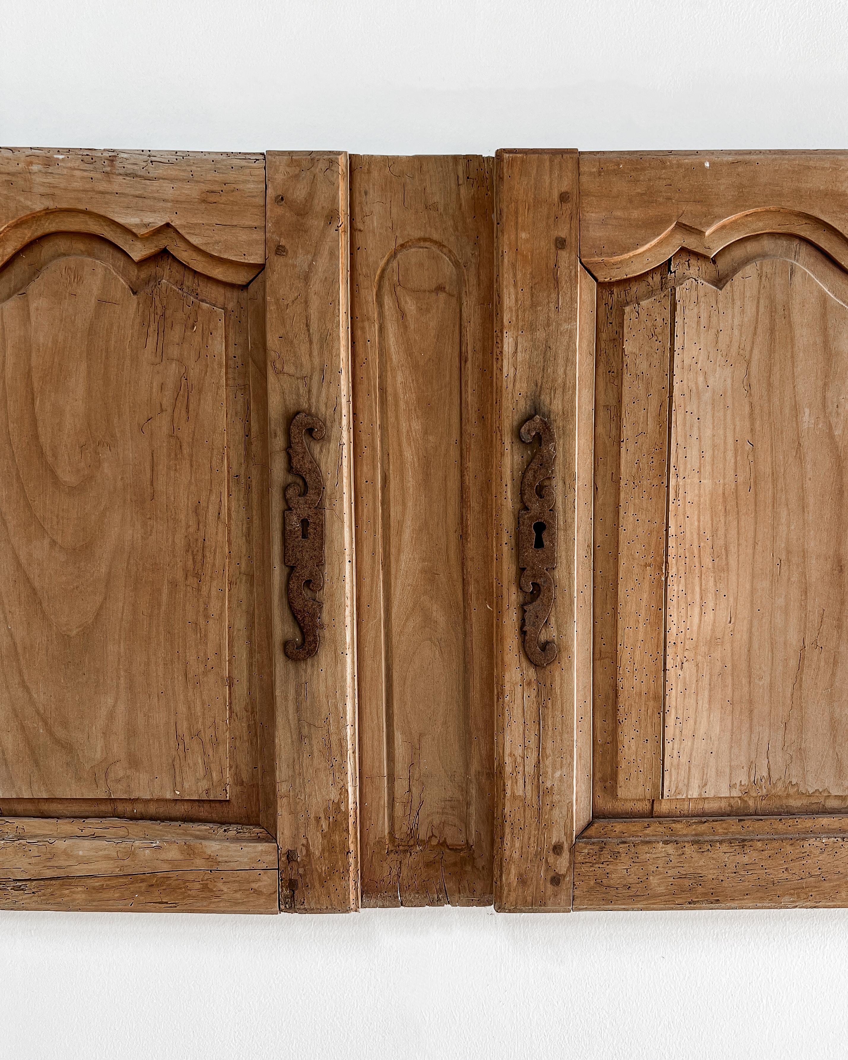Pair 19th Century French Provincial Cupboard Doors For Sale 3