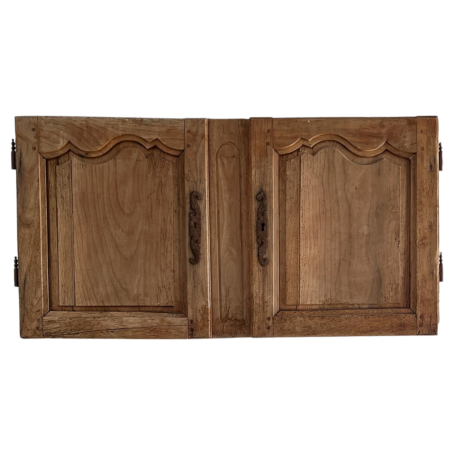 Pair 19th Century French Provincial Cupboard Doors For Sale