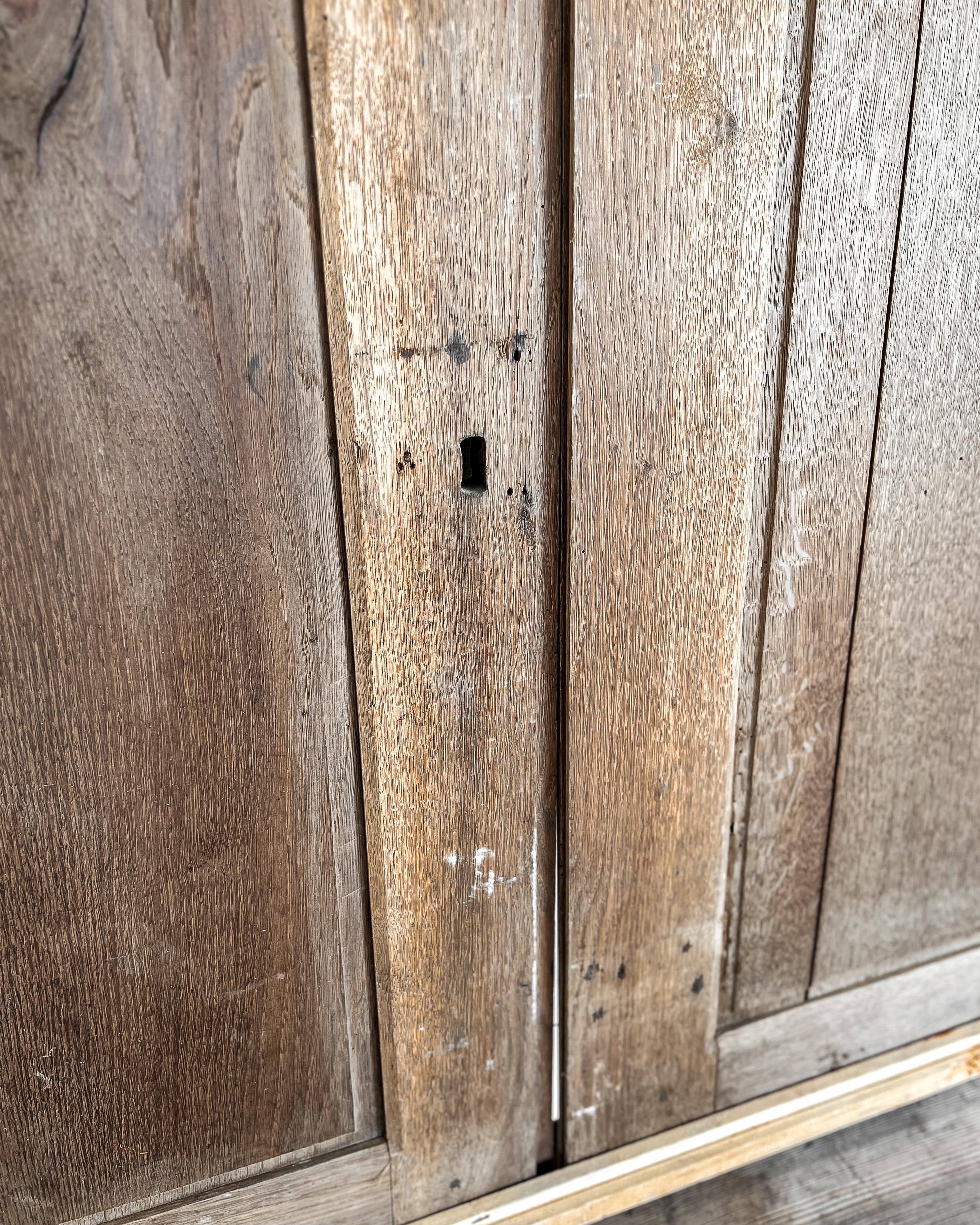 Pair 19th Century French Provincial Natural Oak Cupboard Doors For Sale 7
