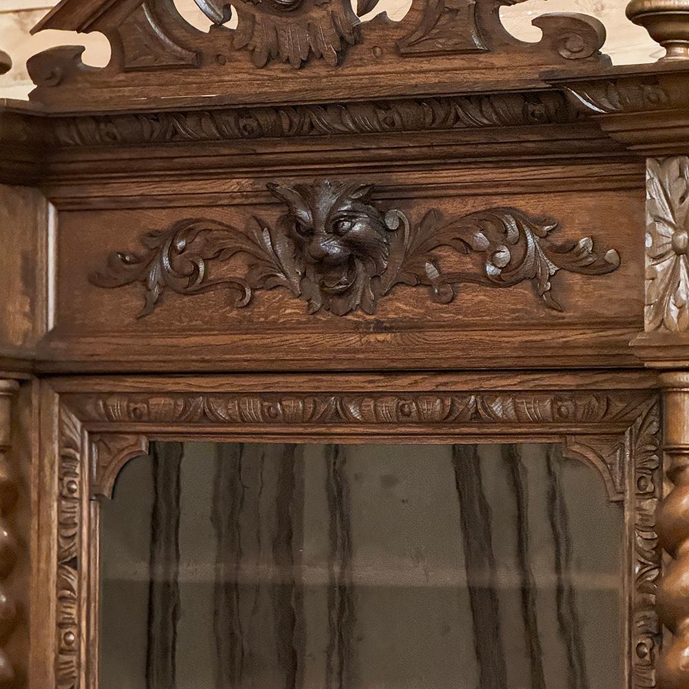 Pair 19th Century French Renaissance Carved Bookcases For Sale 14