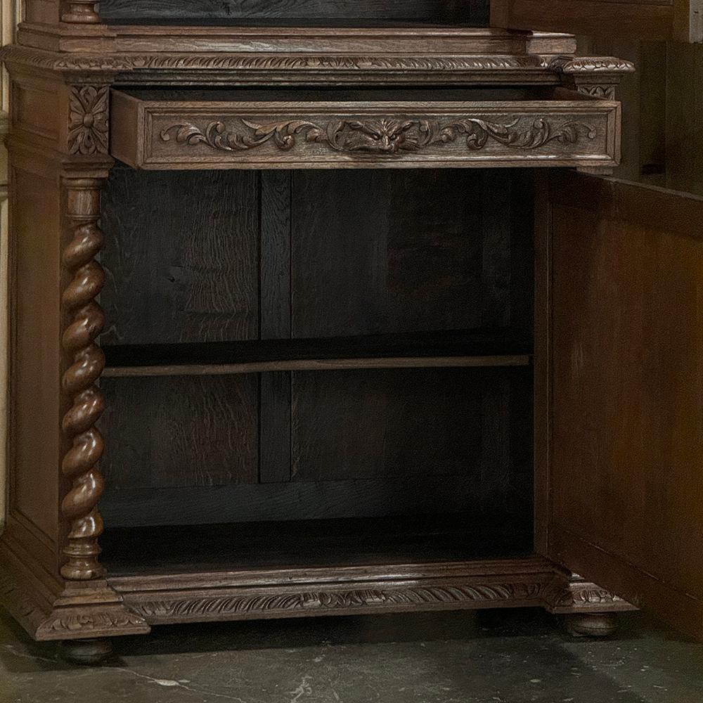 Pair 19th Century French Renaissance Carved Bookcases For Sale 1