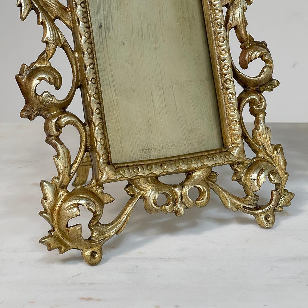 Late 19th Century Pair 19th Century French Rococo Louis XV Cast Bronze Picture Frames For Sale