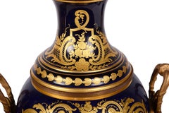 Pair 19th Century French Sevres Style Porcelain Vases