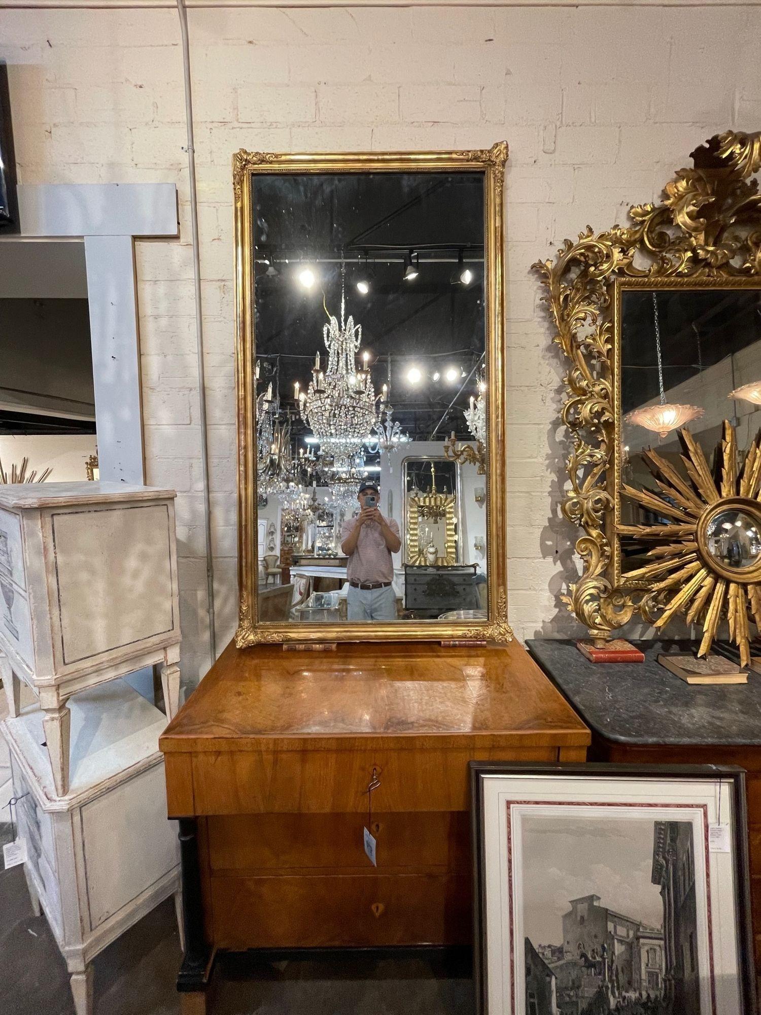 Pair 19th Century French Transitional Mirrors In Good Condition For Sale In Dallas, TX