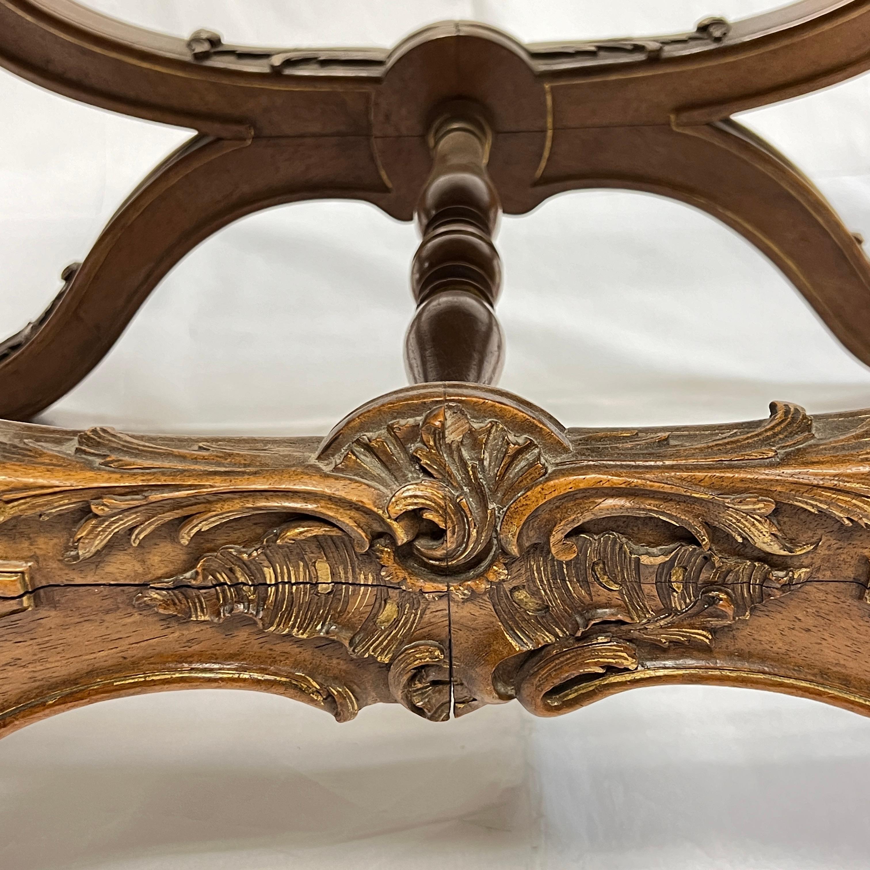 Pair 19th century French Upholstered Footstools in the Louis XV Style 2