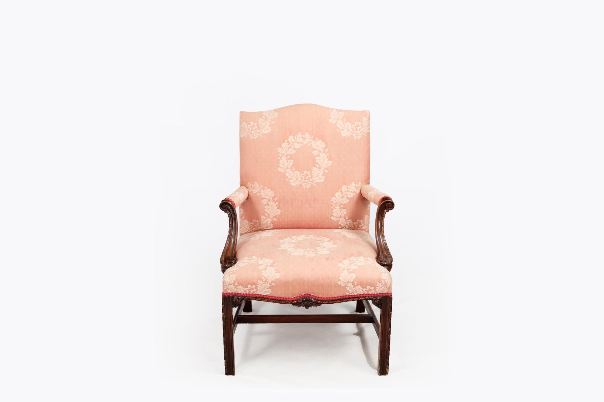 George III Paire de chaises de la bibliothèque de Gainsborough du 19ème siècle en vente