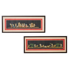 Pair 19th Century Geramia Discanno Hand Coloured Lithographs Depicting Pompeii