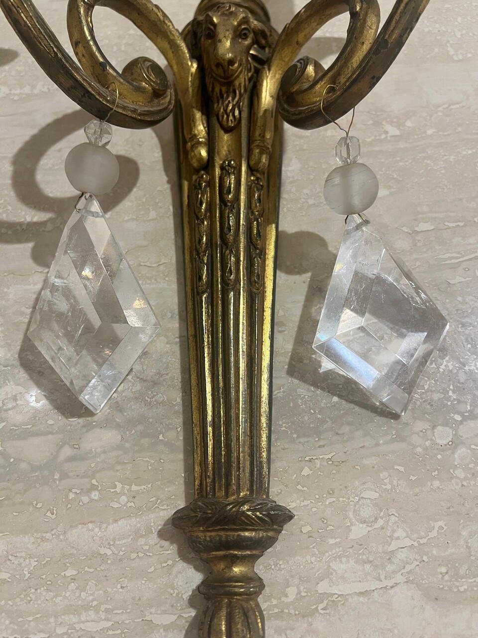 Dorato Coppia di sconsigliere neoclassiche in bronzo dorato del XIX secolo in vendita