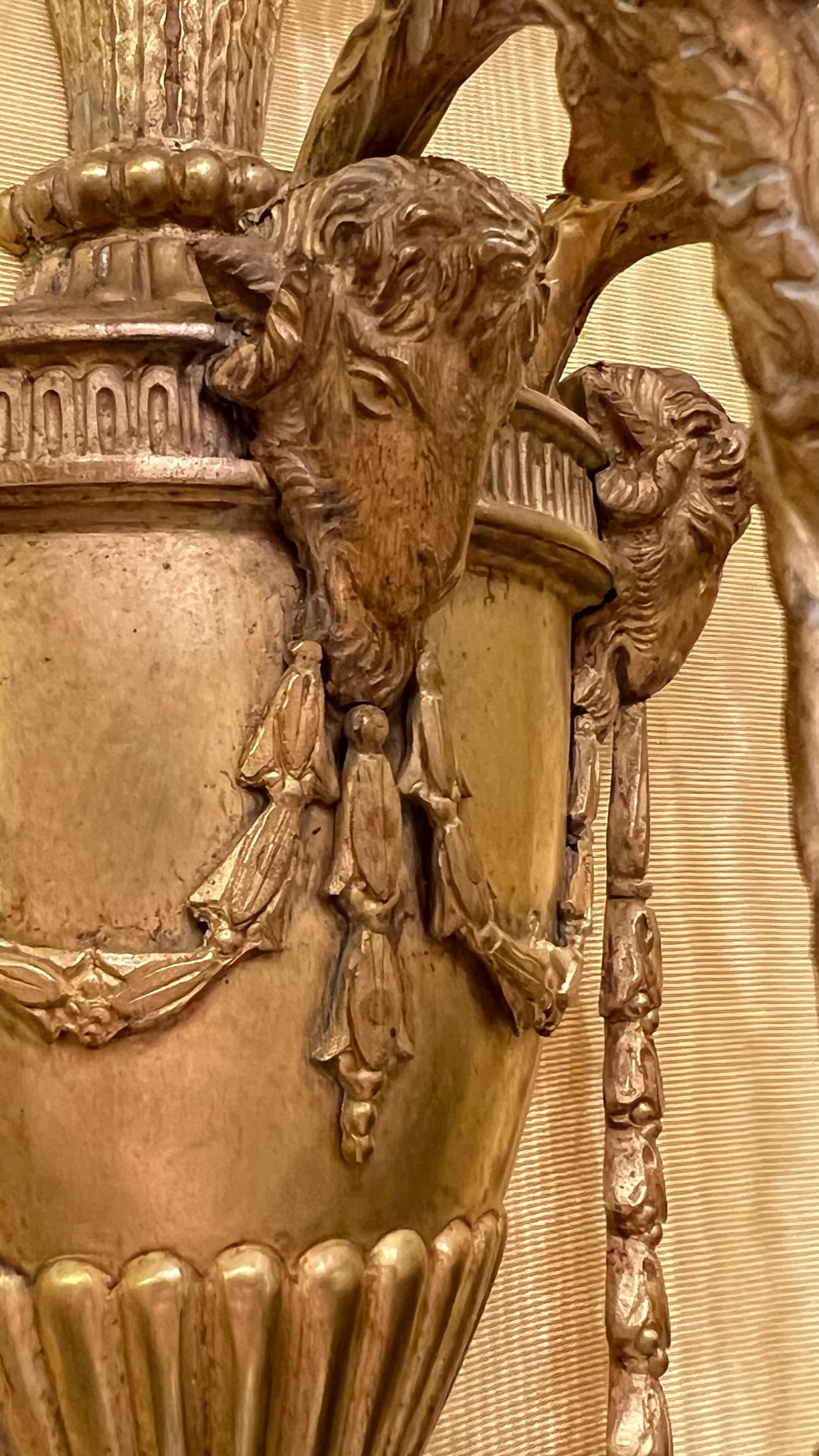 Paire d'appliques en bronze doré du 19ème siècle de style géorgien anglais Bon état - En vente à New York, NY