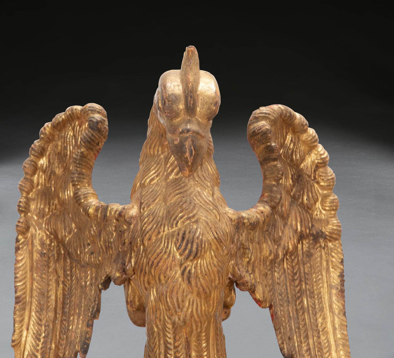 Pair 19th Century Giltwood Eagles In Good Condition For Sale In Shipston-On-Stour, GB