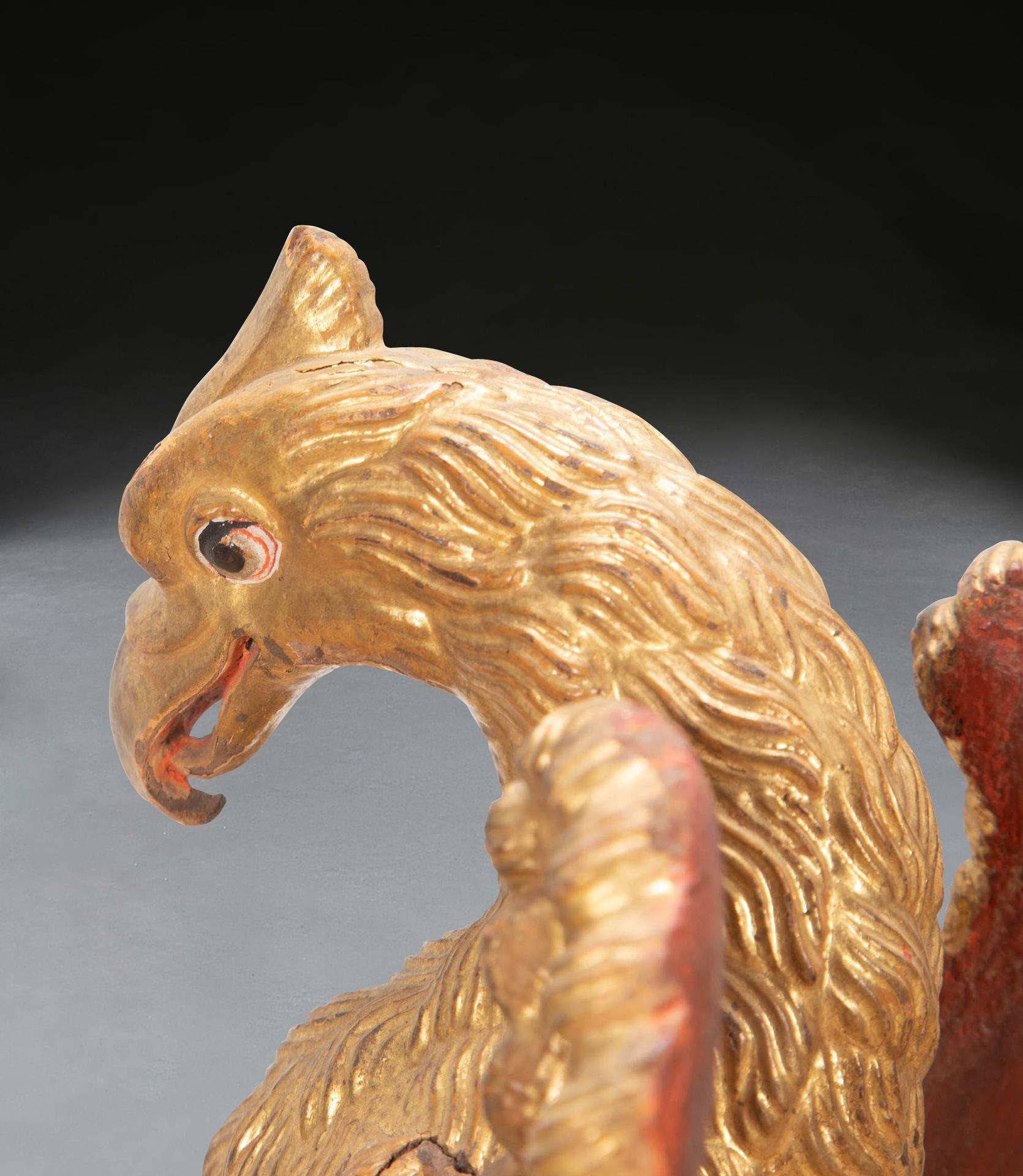 Pair 19th Century Giltwood Eagles For Sale 1