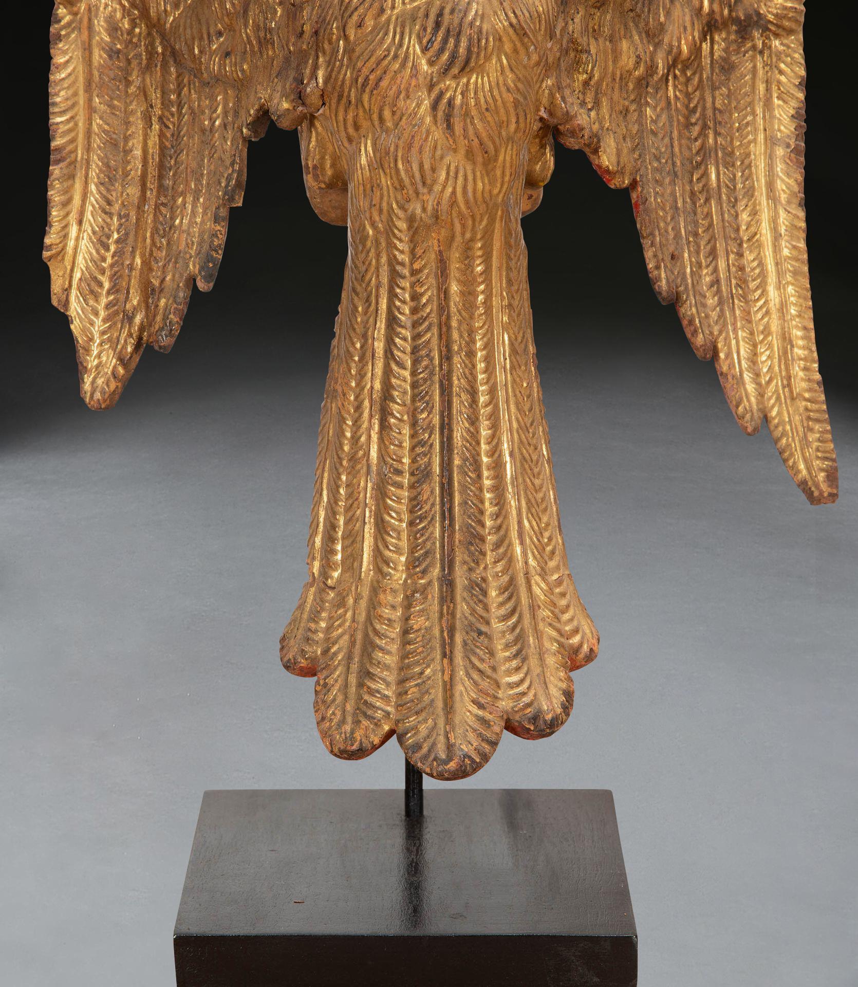Pair 19th Century Giltwood Eagles For Sale 2