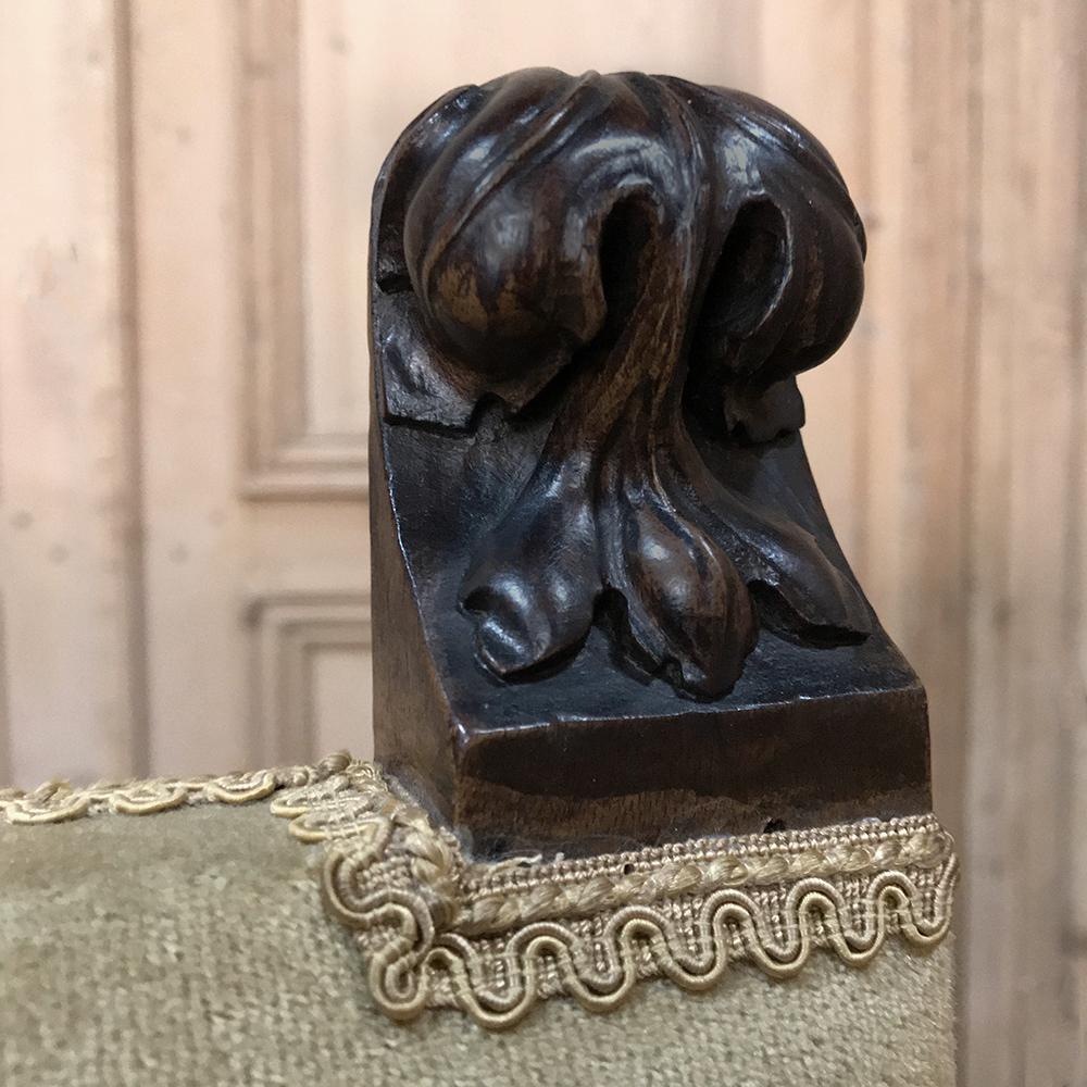 Velvet Pair of 19th Century Gothic Chairs