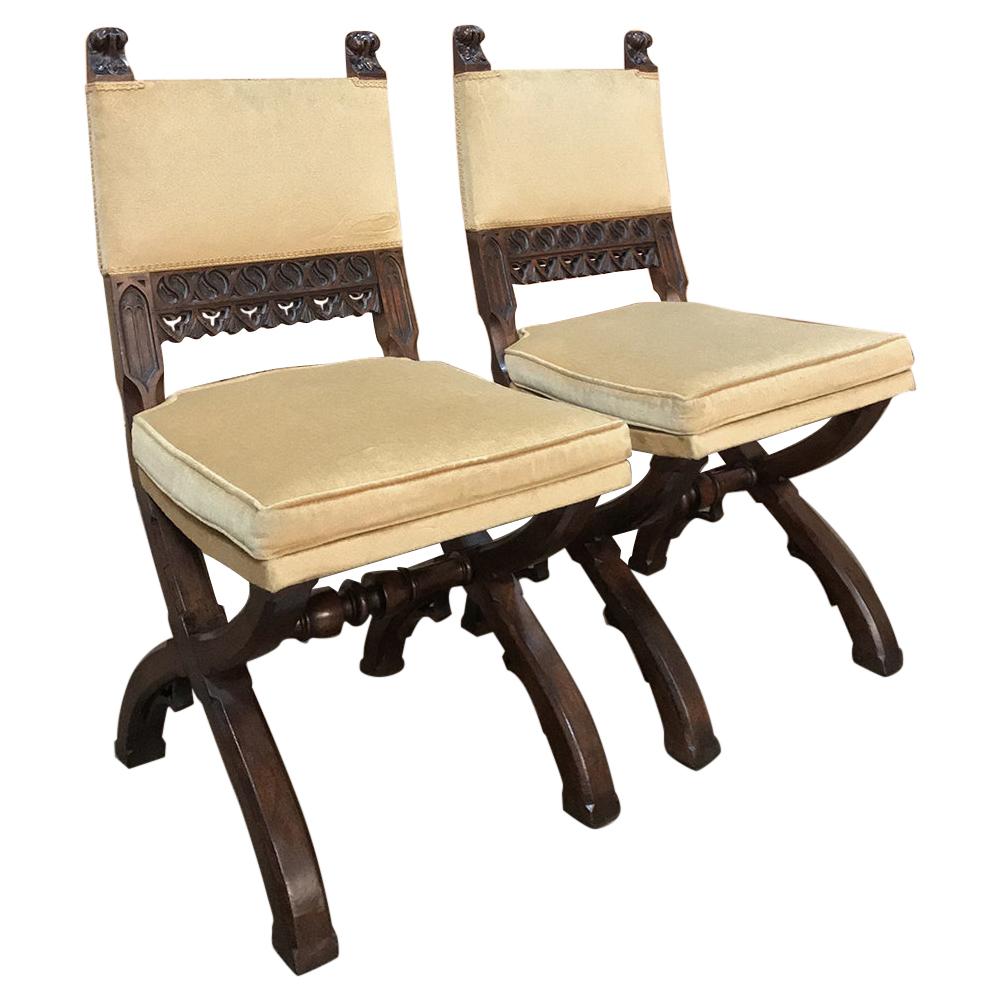 Pair of 19th Century Gothic Chairs