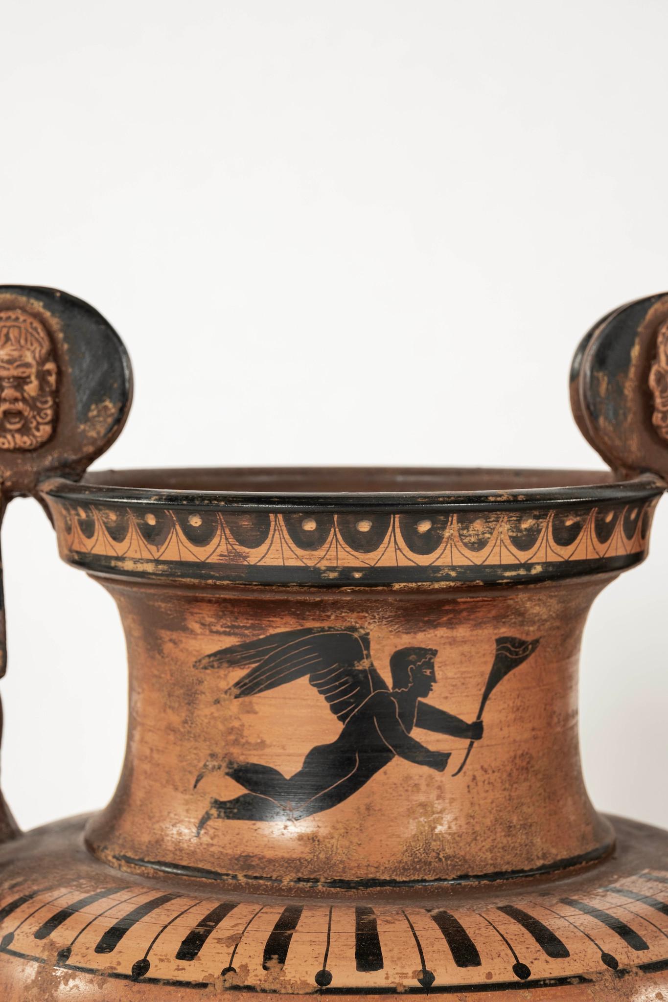 XIXe siècle Paire de Volure-Kraters en terre cuite de style attique grec du 19e siècle en vente