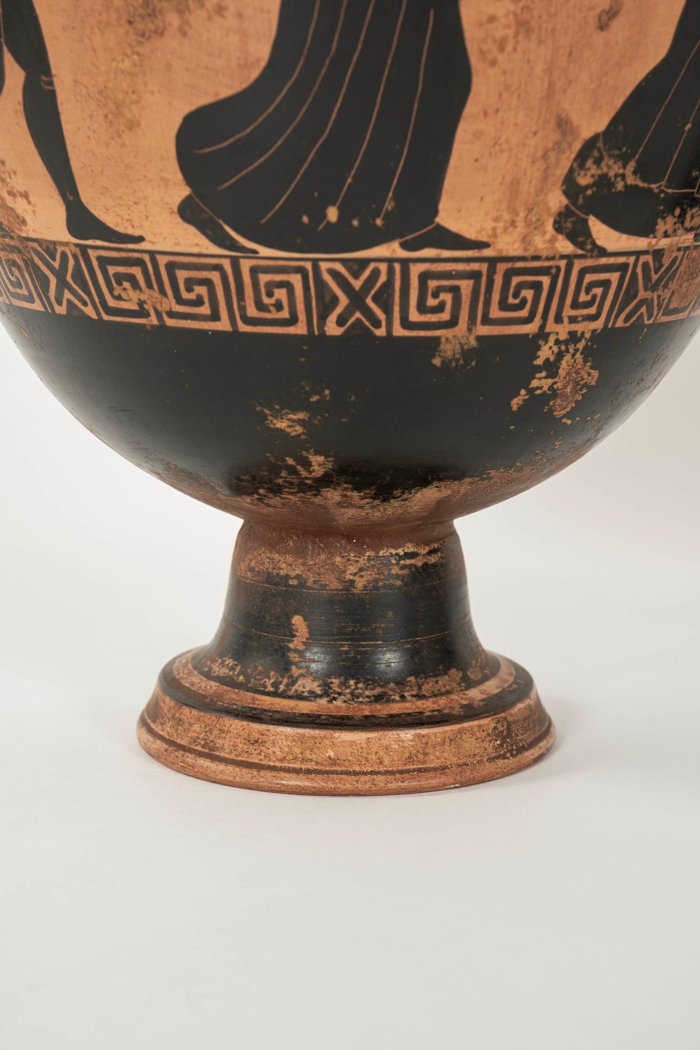 Paire de Volure-Kraters en terre cuite de style attique grec du 19e siècle en vente 2