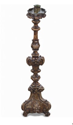 Paar italienische geschnitzte Altarstöcke aus dem 19.