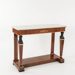 Paire de consoles Empire italiennes du XIXe siècle