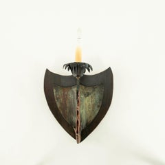 Pair 19th Century Italian Shield Sconces