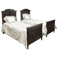 Pair of 19th Century Italian Walnut Louis XVI Beds