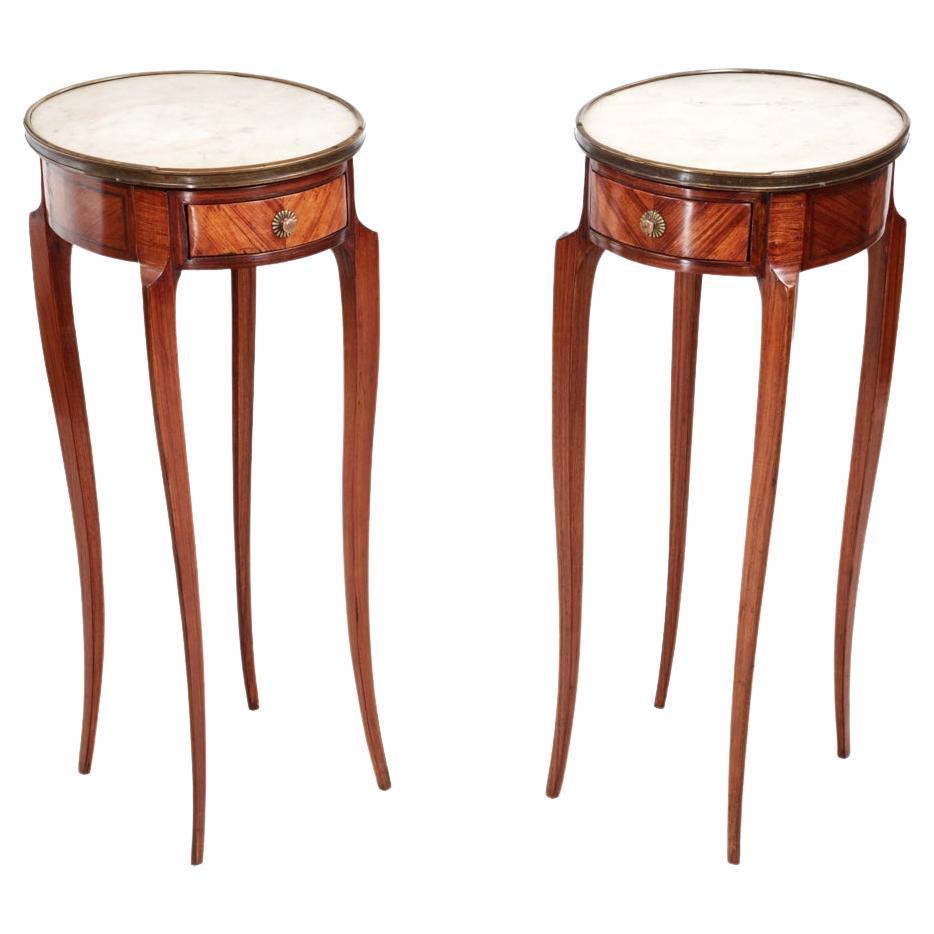 Pair 19th Century Kingwood French Side Tables For Sale