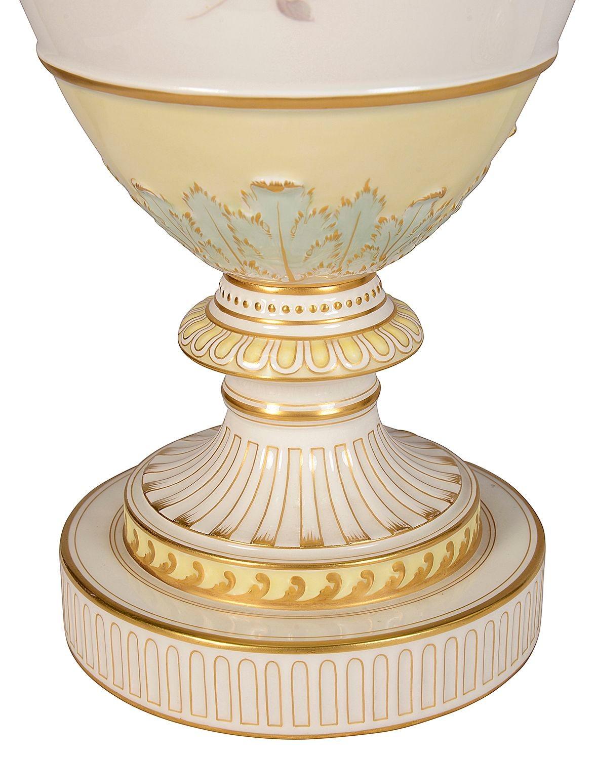 Pair 19th Century KPM porcelain lidded vases. For Sale 1