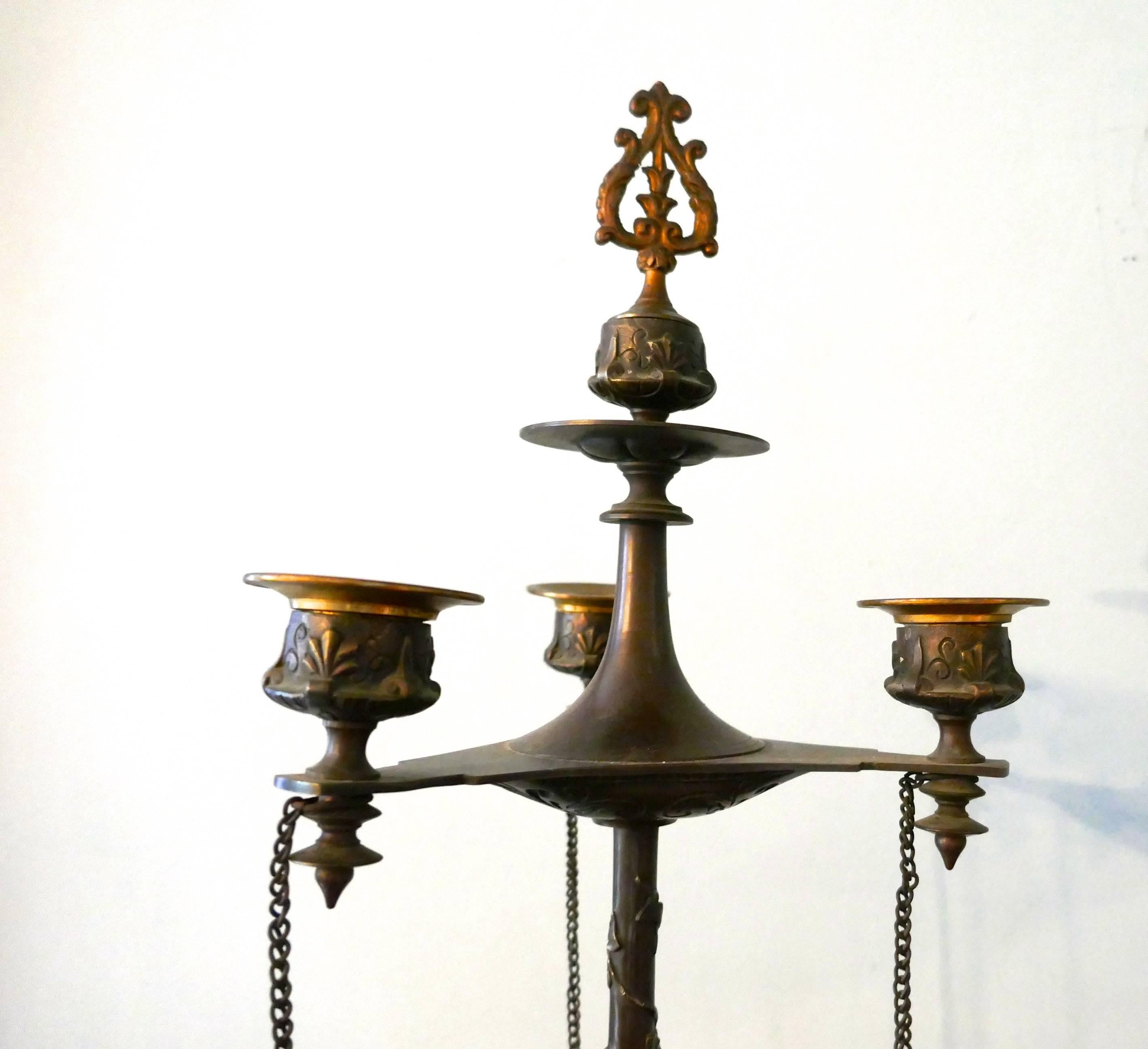 Pair of Louis Philippe French Bronze Candelabra with Snuffers For Sale 5