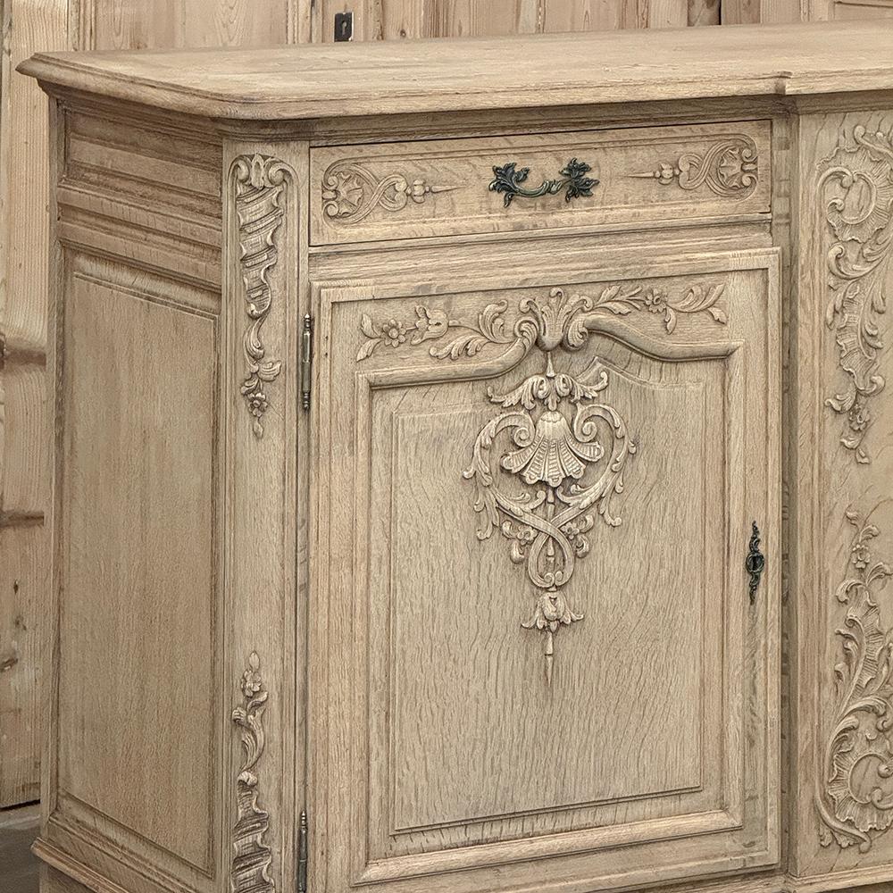 Pair 19th Century Louis XIV Buffets in Stripped Oak For Sale 5