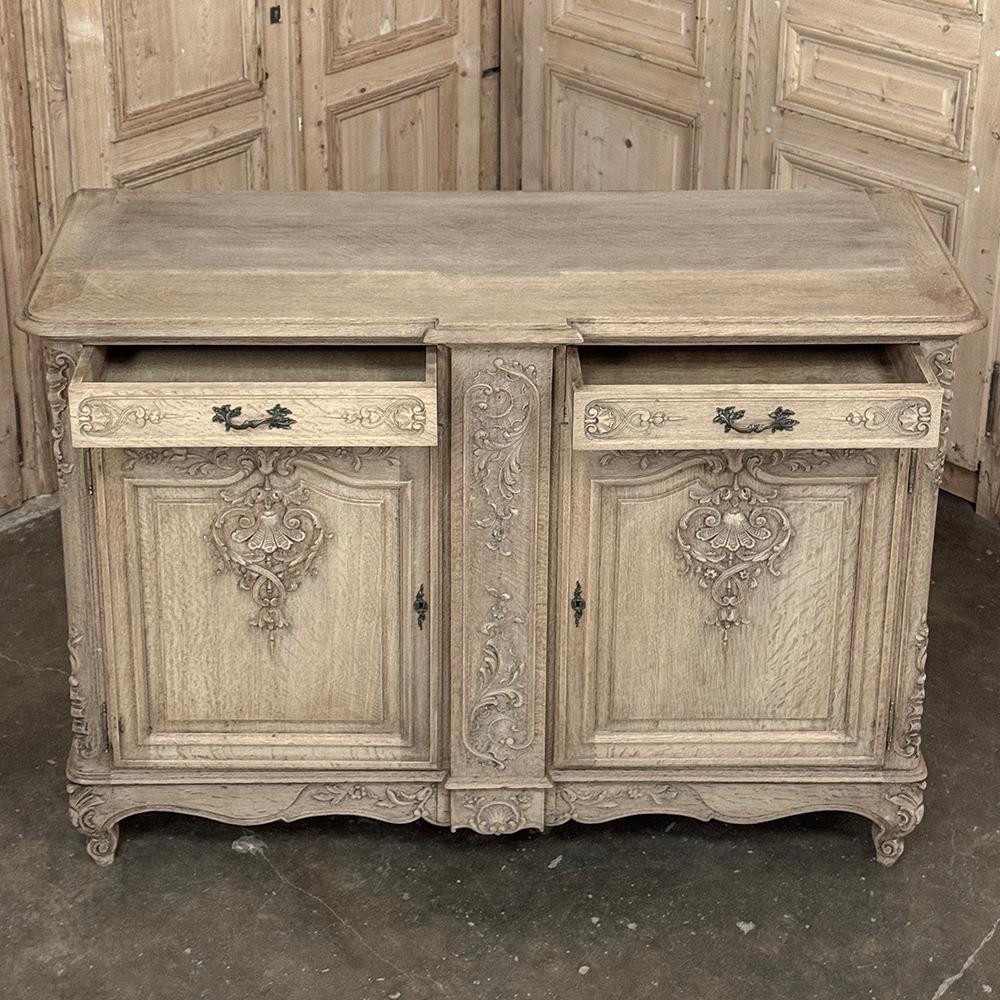 Pair 19th Century Louis XIV Buffets in Stripped Oak For Sale 12