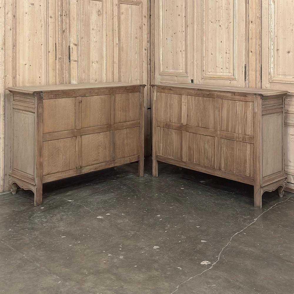 Pair 19th Century Louis XIV Buffets in Stripped Oak For Sale 13
