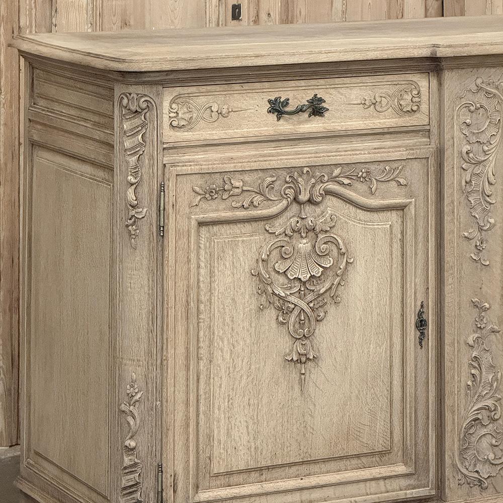 Late 19th Century Pair 19th Century Louis XIV Buffets in Stripped Oak For Sale