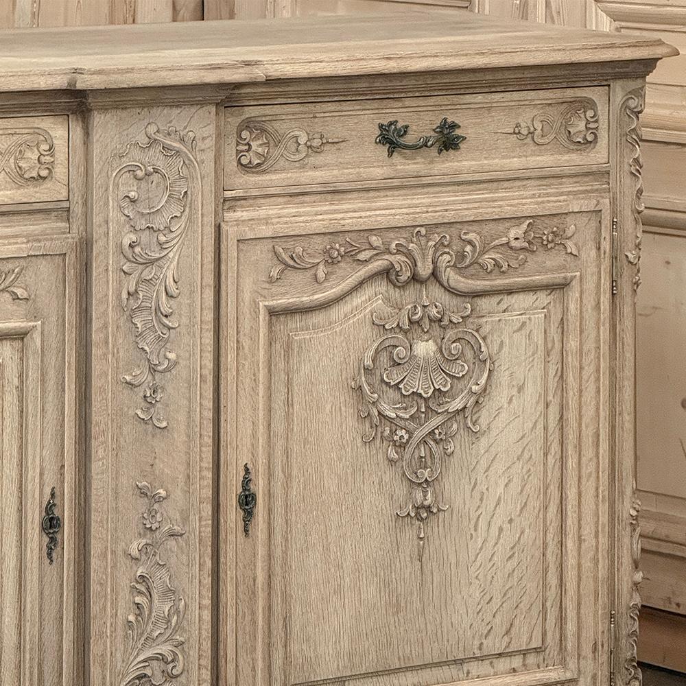 Pair 19th Century Louis XIV Buffets in Stripped Oak For Sale 1