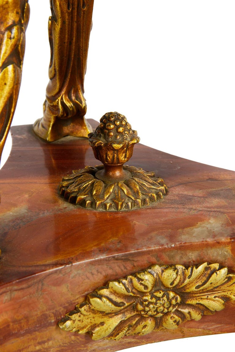Pair of 19th Century Marble and Ormolu Urns For Sale 2
