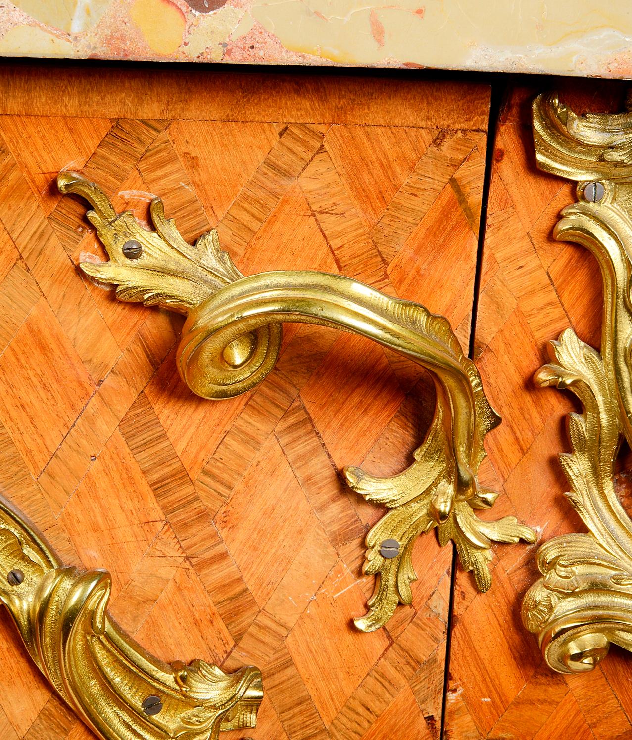 Pair of 18th Century style Marble Topped French Commodes For Sale 1