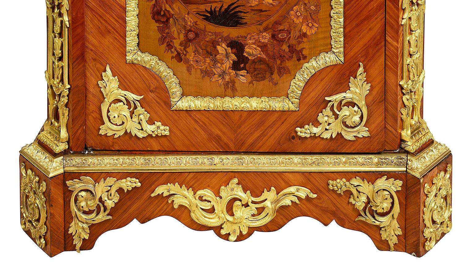 Pair 19th Century Marquetry inlaid side cabinets. For Sale 6
