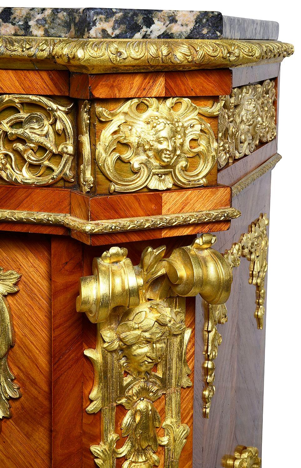 Pair 19th Century Marquetry inlaid side cabinets. For Sale 10