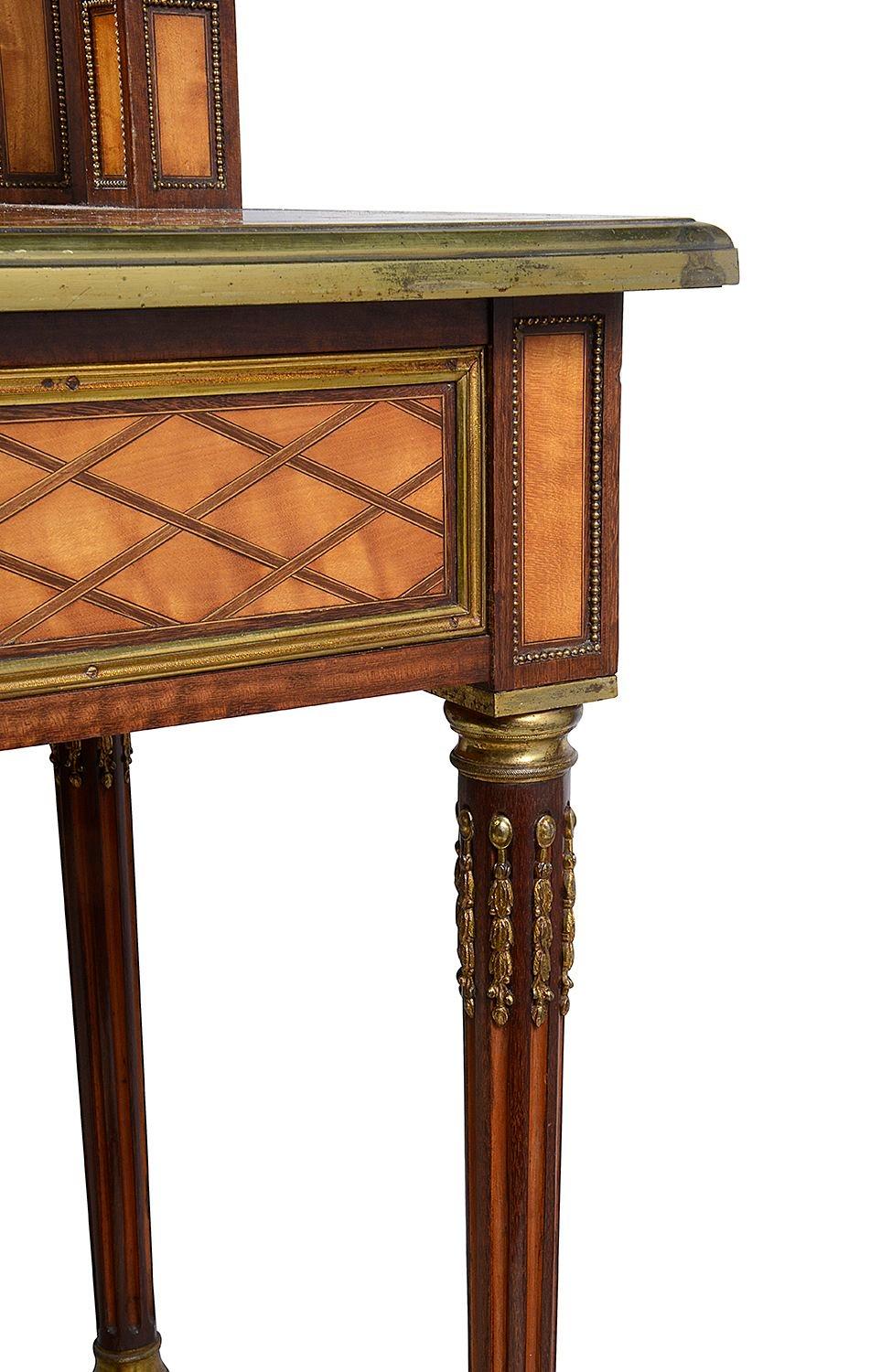 Parquetry Pair 19th Century marquetry side / console tables, after Donald Ross. For Sale