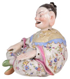 Pair 19th Century Meissen Nodding Pagodas