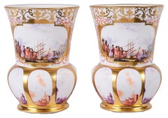 Pair of 19th Century Meissen Vases