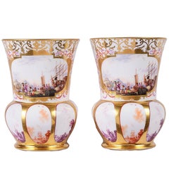 Pair of 19th Century Meissen Vases