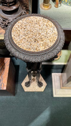 Pair 19th Century Neoclassical Bronze and Granite Pedestals