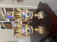 pair 19th century old paris urns
