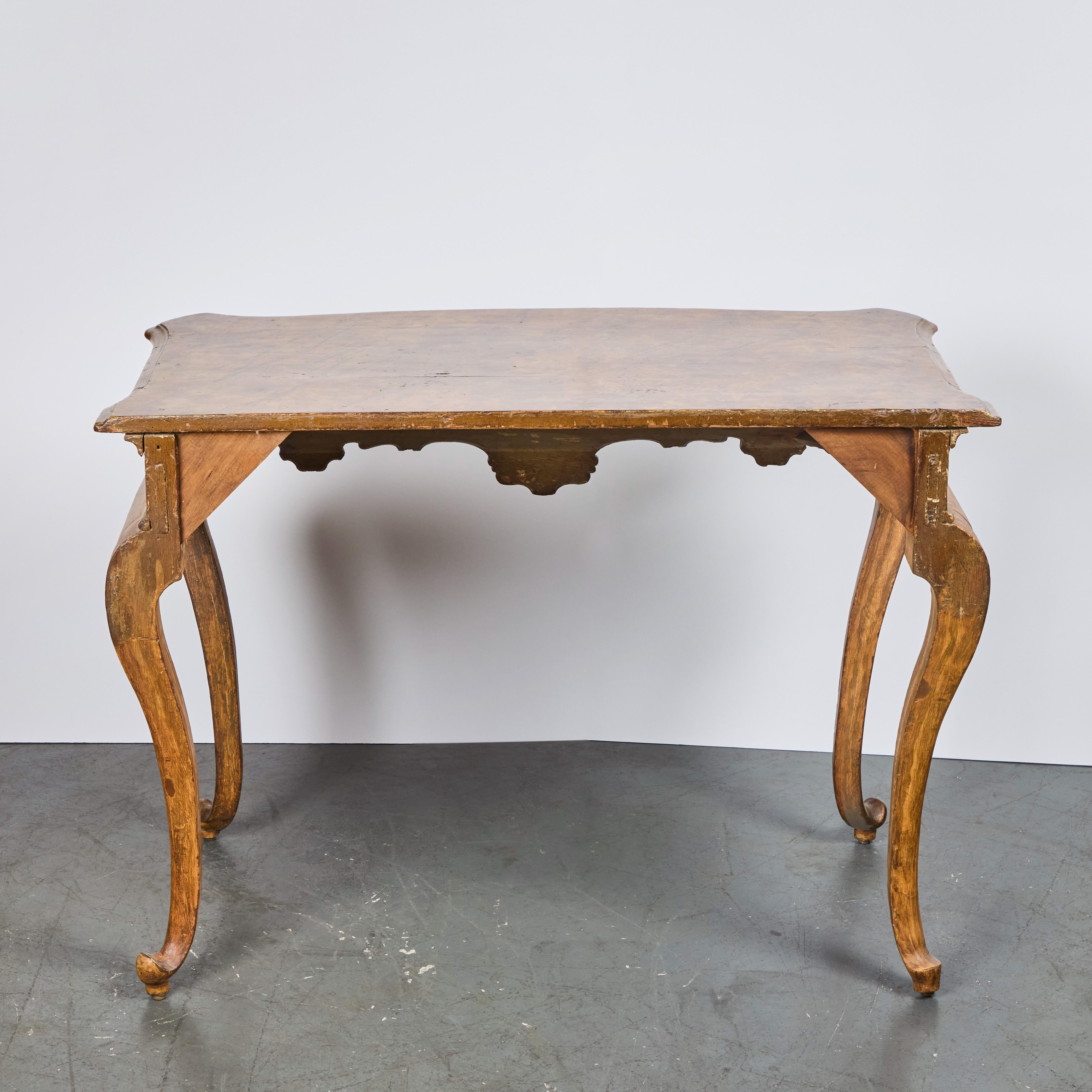 Pair 19th Century Painted Faux Marble Consoles For Sale 5