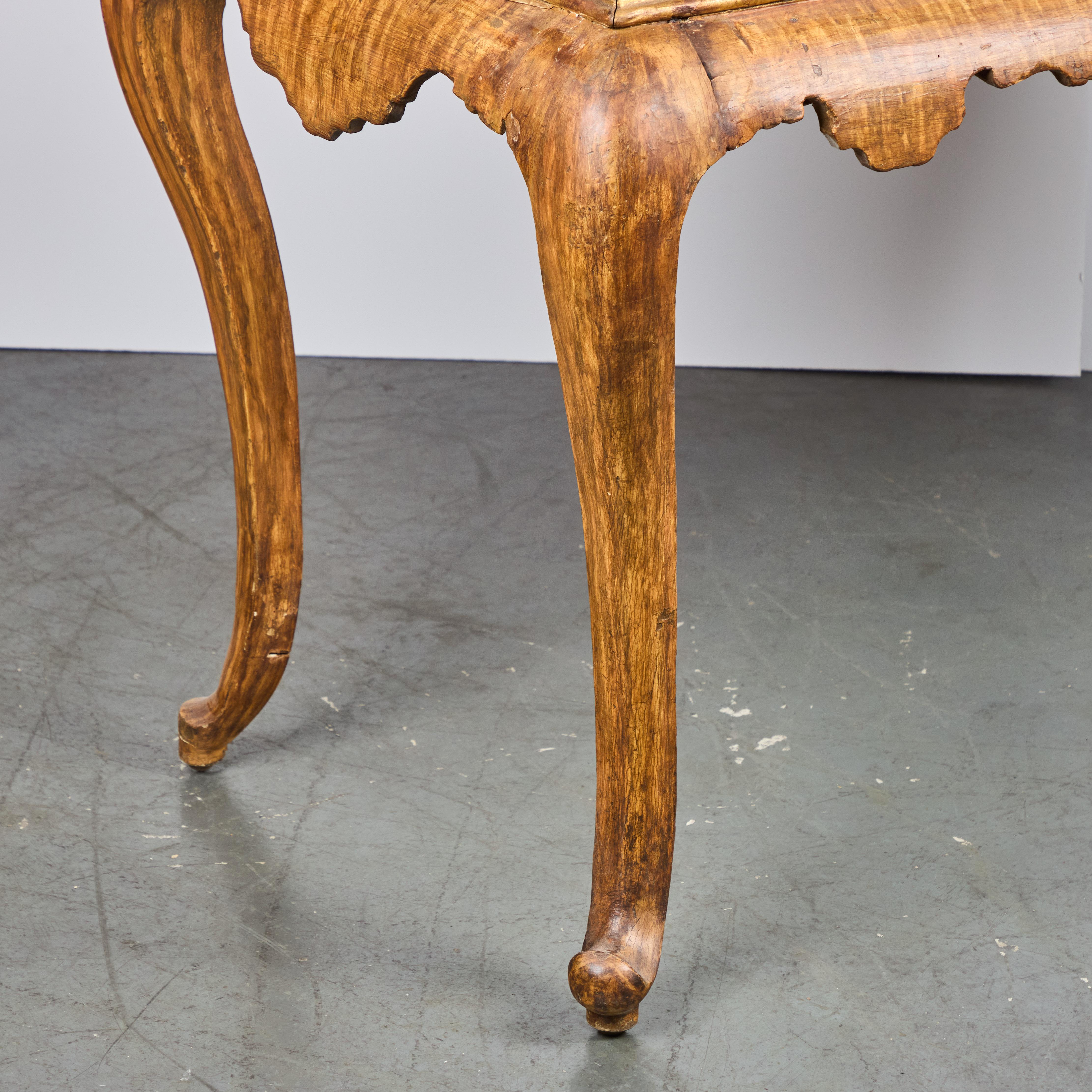 Pair 19th Century Painted Faux Marble Consoles In Good Condition For Sale In Los Angeles, CA