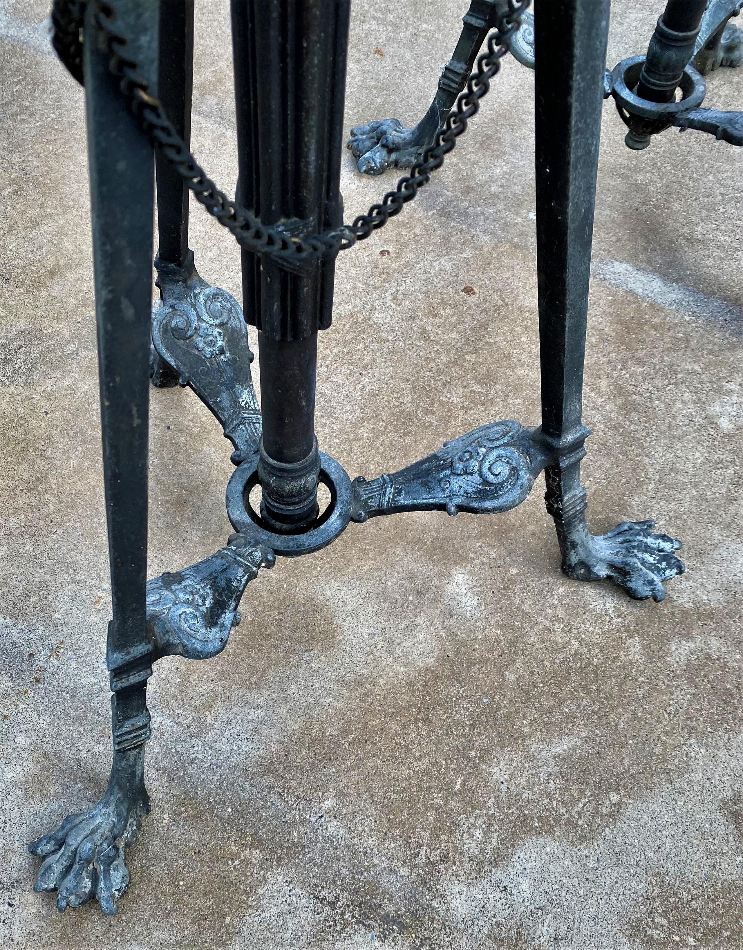 Pair 19th Century Palatial Spelter Medieval Statues Roland & Robert I on Stands For Sale 12
