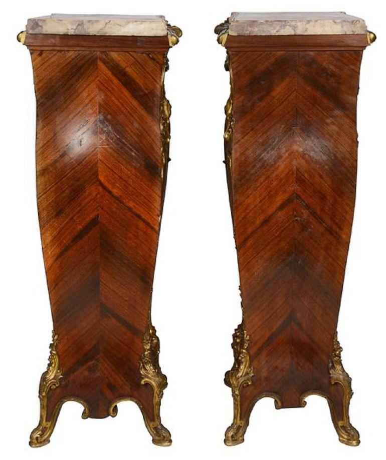 Pair 19th Century Pedestals by Francoise Linke For Sale 8